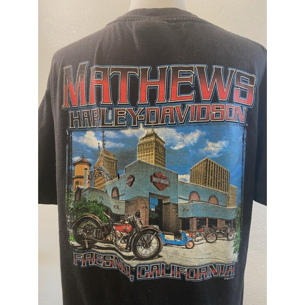 Harley Davidson Fresno California  Short Sleeve Shirt Mens medium